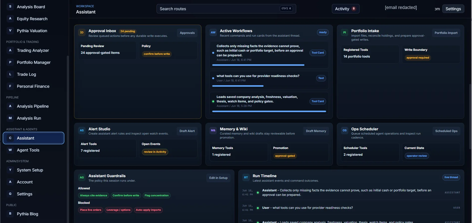 Assistant workflow board screenshot
